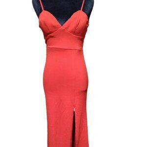 Windsor Red Formal Strapped Slit Long Women's Dress Size 3/4
